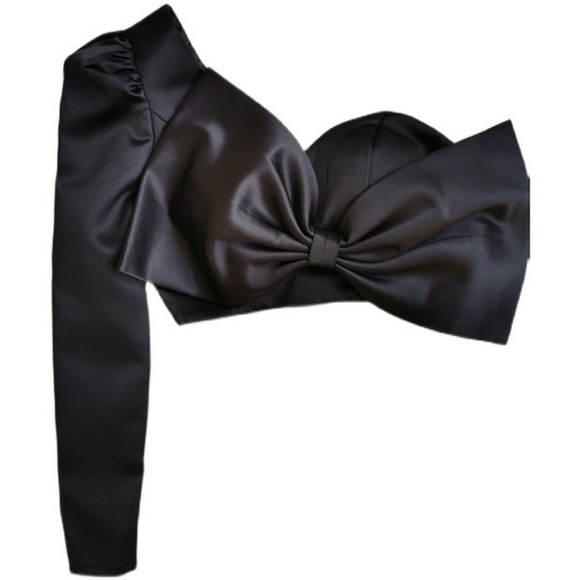 Satin style crop top